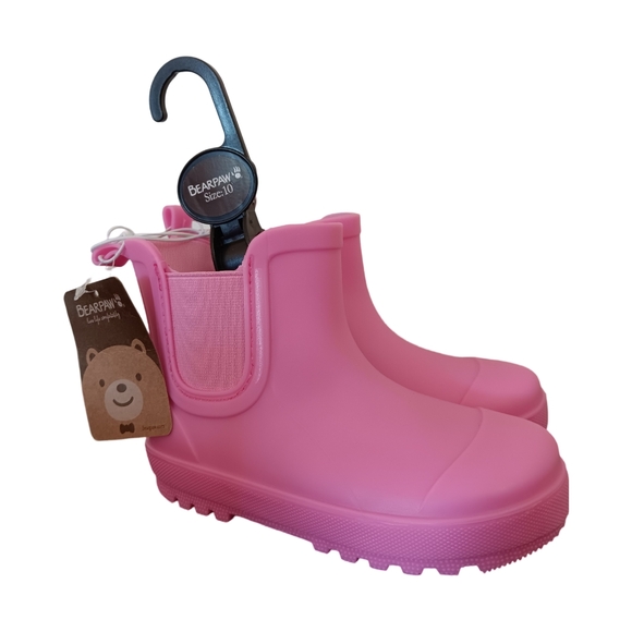 BEARPAW Chelsea Kids Rainboots Hot Pink Various Sizes NWT - Picture 3 of 9